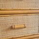 Vintage rattan chest of drawers