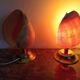 Shell table lamps, 1980s, set of 2
