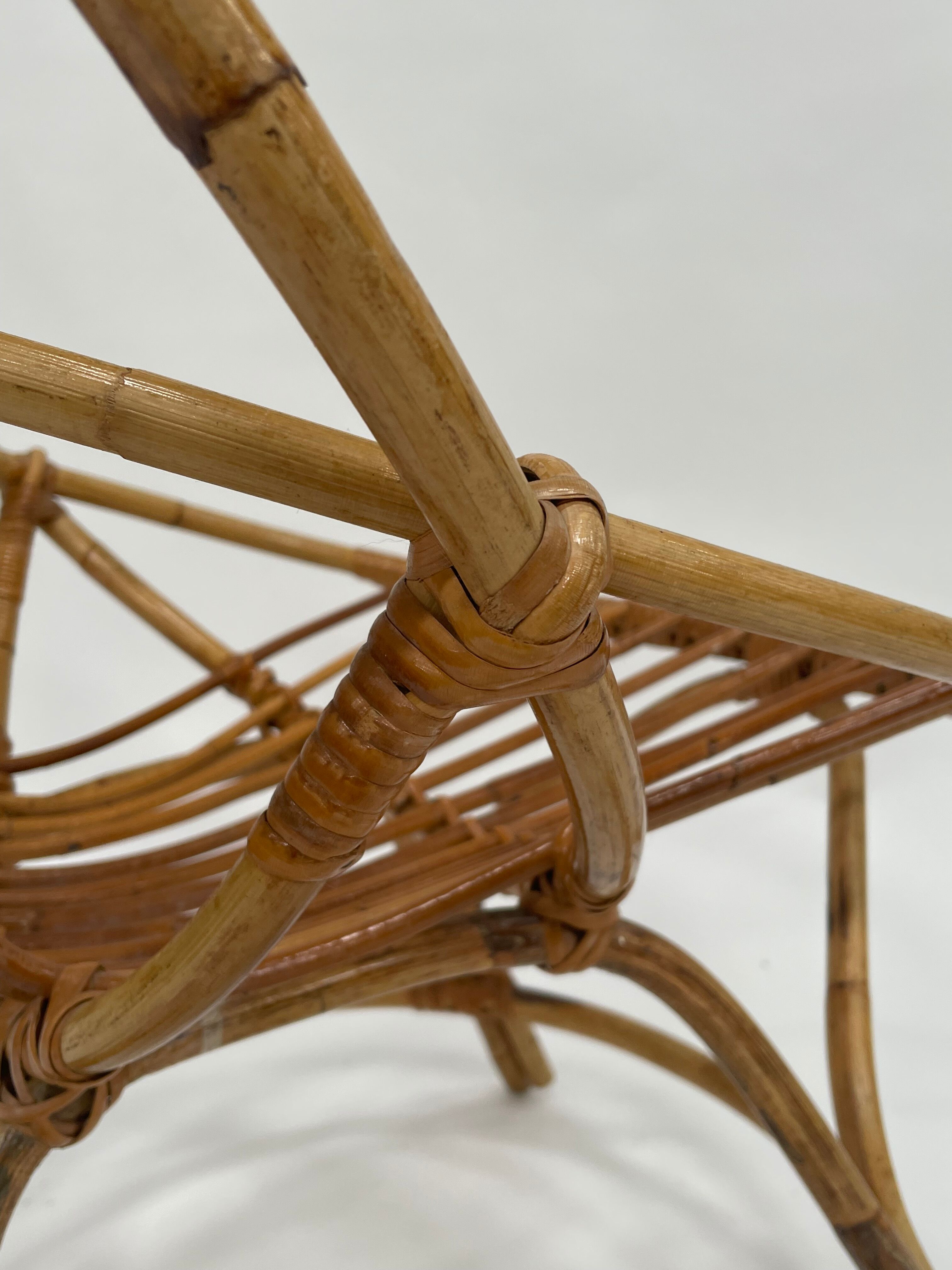 Vintage rattan chair by Dirk van Sliedregt Rohe Noordwolde 1960 in the Netherlands