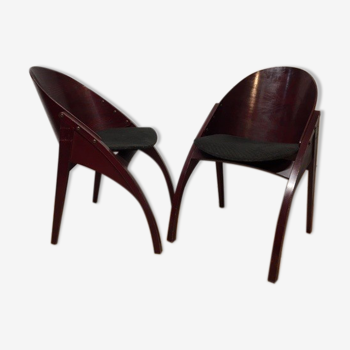 Paire de chaises vintage de Pascal Mourgue 1980