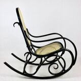 Vintage Black Rocking Chair attributed to Michael Thonet