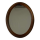 Oval wooden mirror