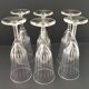6 chiseled glass champagne flutes