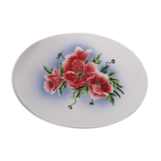 Vintage trivet luneville poppies