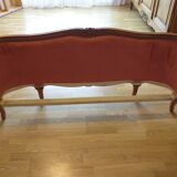 Louis XV-style solid oak basket bed