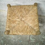 Wood & straw stool