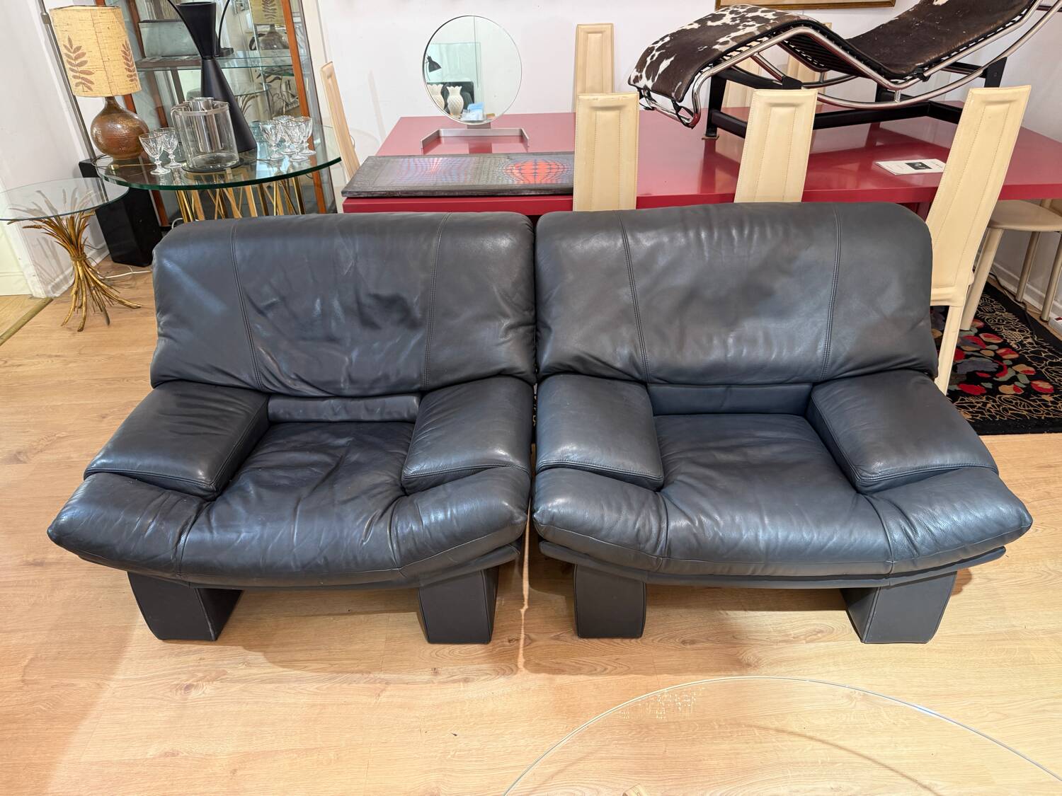 Pair of armchairs, Nicoletti Salotti, 1980, Italy