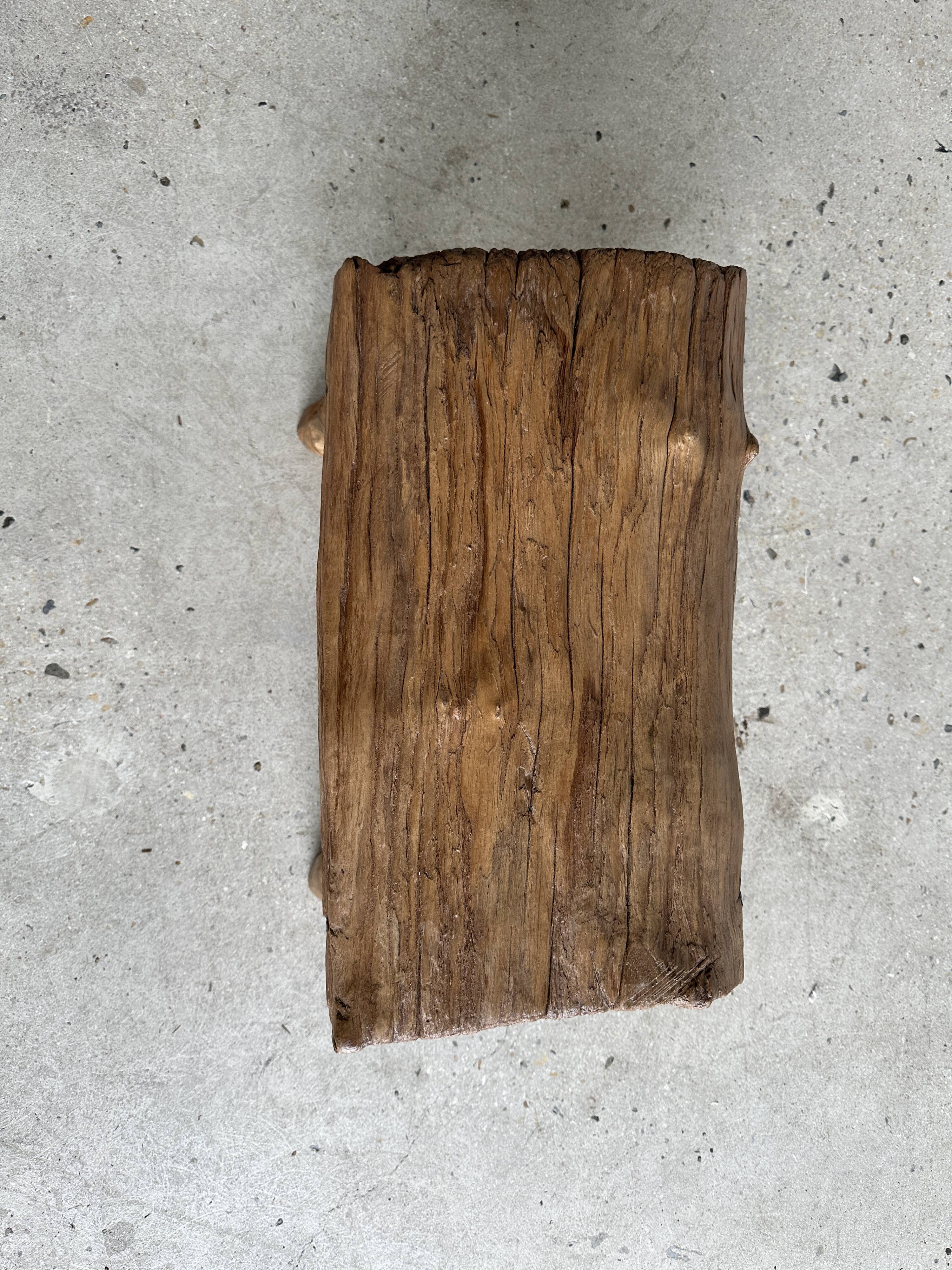 Stool in blond teak