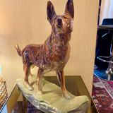 Vintage ceramic German Shepherd dog