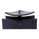 Brutalist cast iron candle holder 1960