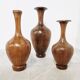 Vases en bois vintage de Maurice Bonami, ensemble de 3, années 1970