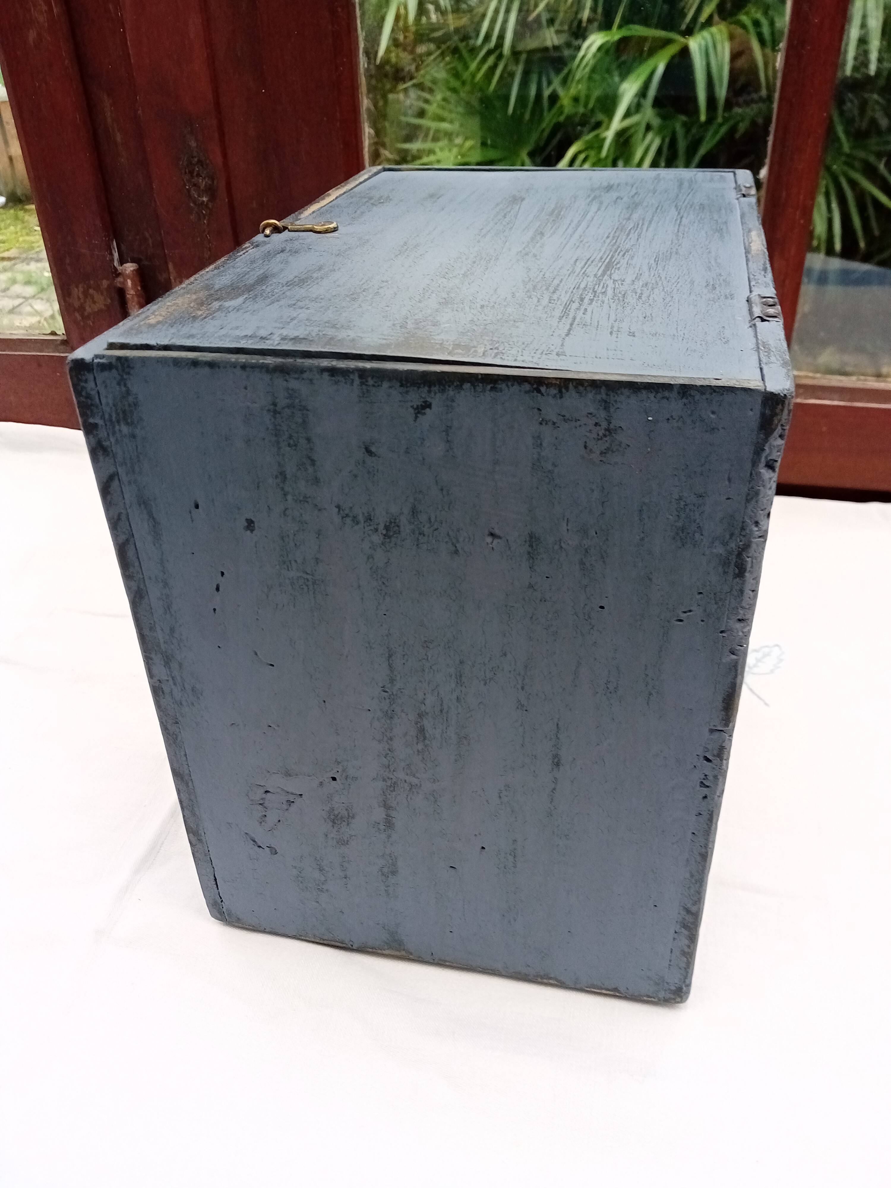 Weathered wooden headdress box