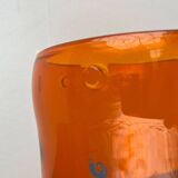 Vintage glass vase by Hysteria, 1980s.