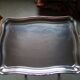 Rectangular stainless steel trays with handles from the 70s/80s