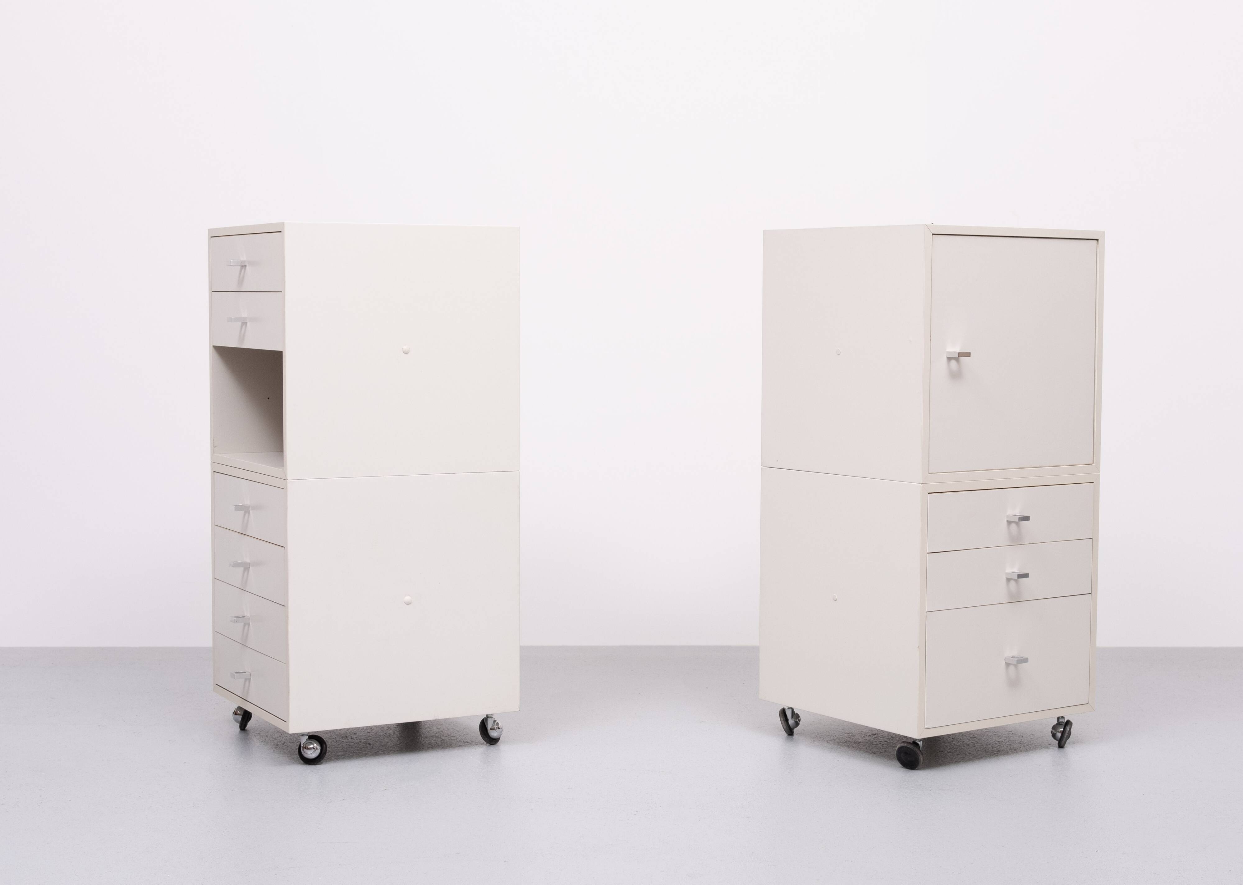 Pair of Q BUS cabinets by Cees Braakman for Pastoe, 1960s