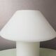 1980s white glass mushroom table lamp