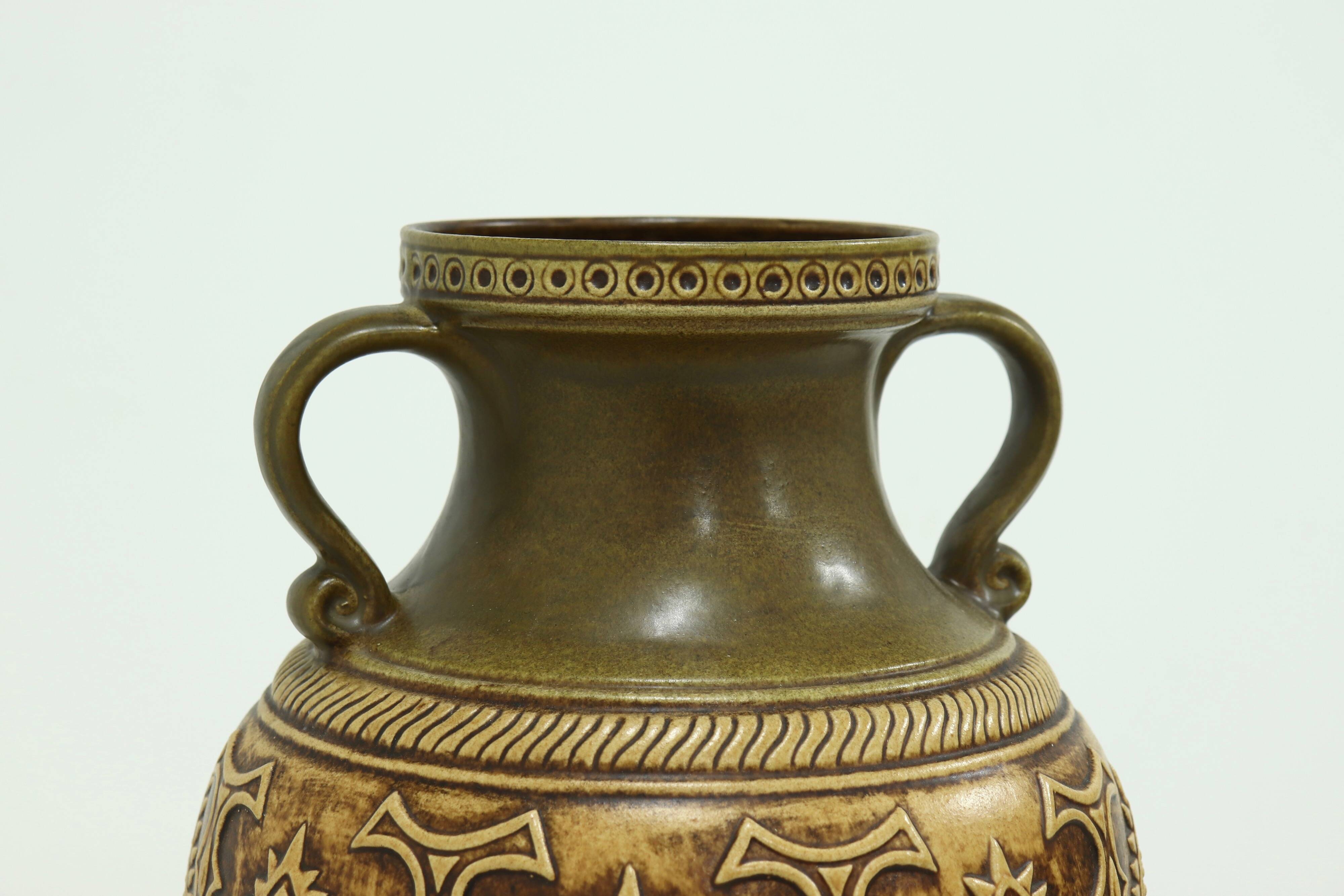 XL Jasba Vase in Earth Tones 1960s