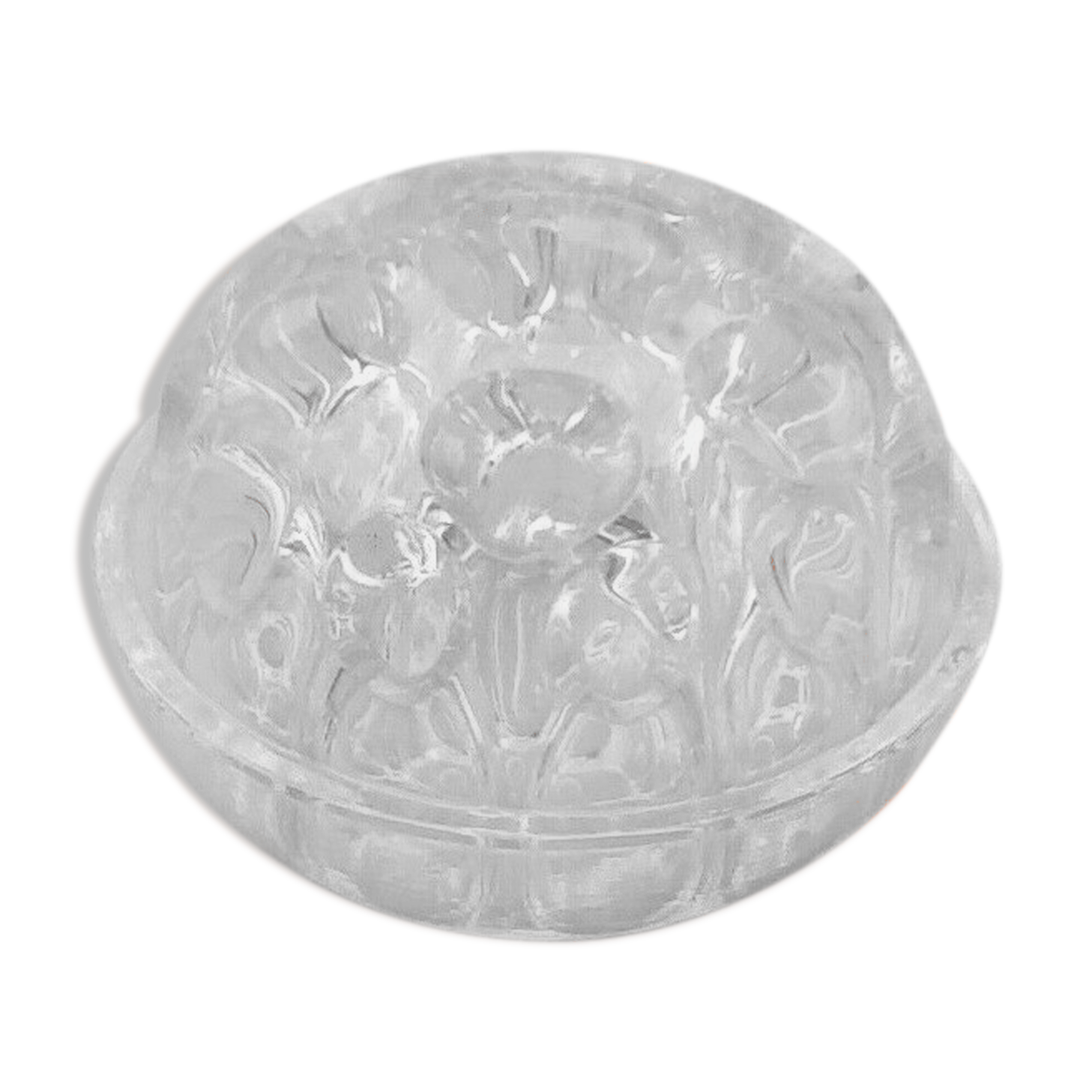 Ancien Pique Fleur 19 Trous En Verre Vintage Vase Pot