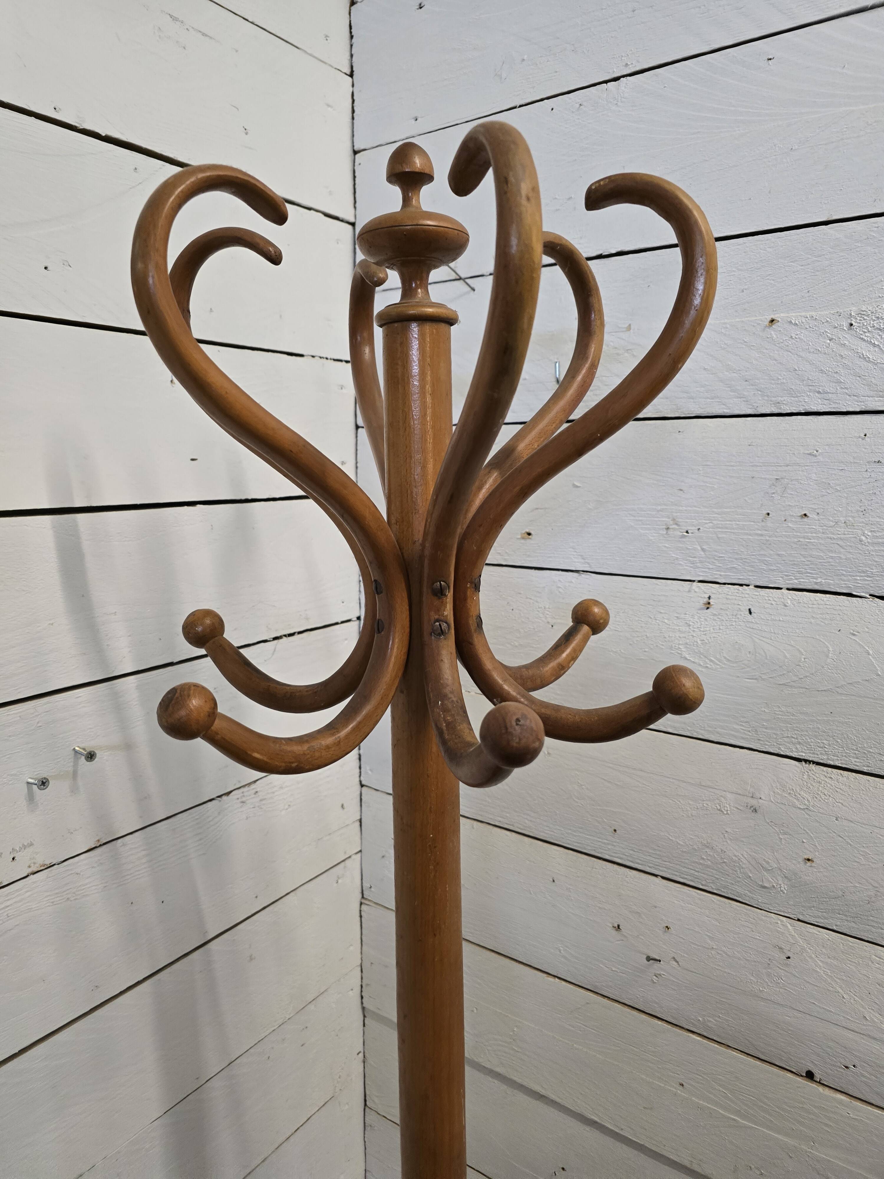 Parrot coat rack in curved wood