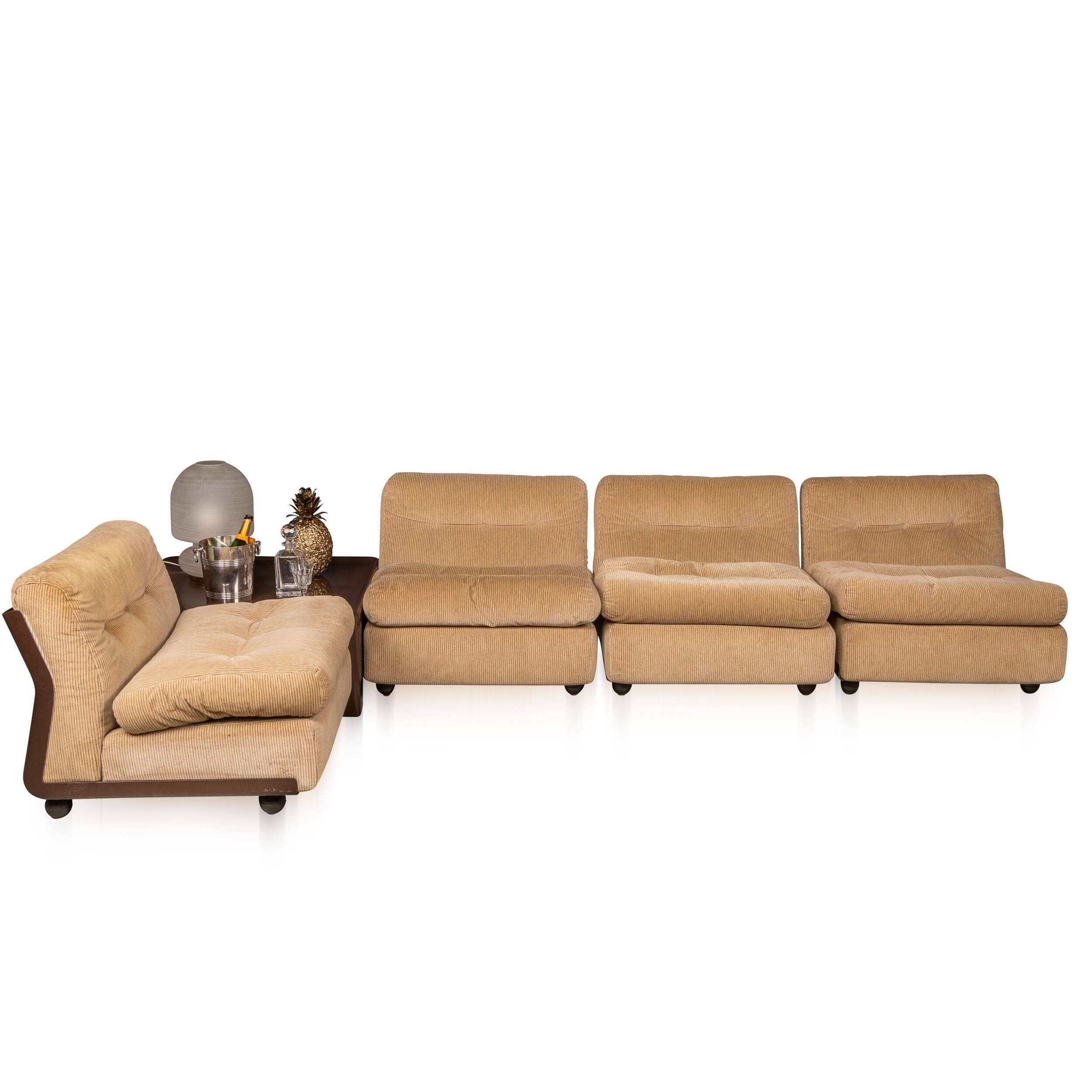 Italian "amanta" 4-piece modular sofa by mario bellini for b&b italia c1980