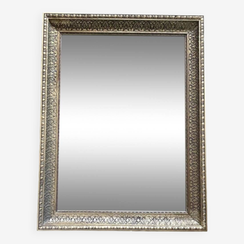 Grand miroir en bois doré