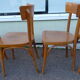 Lot de 6 chaises de bistrot bar en bois