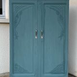 Parisian art deco wardrobe blue gray 1930