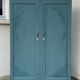 Armoire parisienne art déco bleue grisé 1930