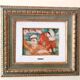 Figurative oil painting on cardboard with frame 1982 Guarnieri Carlo