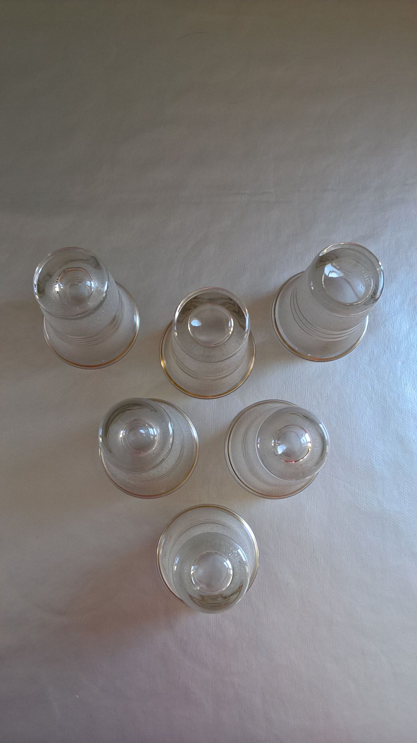 Lot of 6 vintage granite lenses, 50s