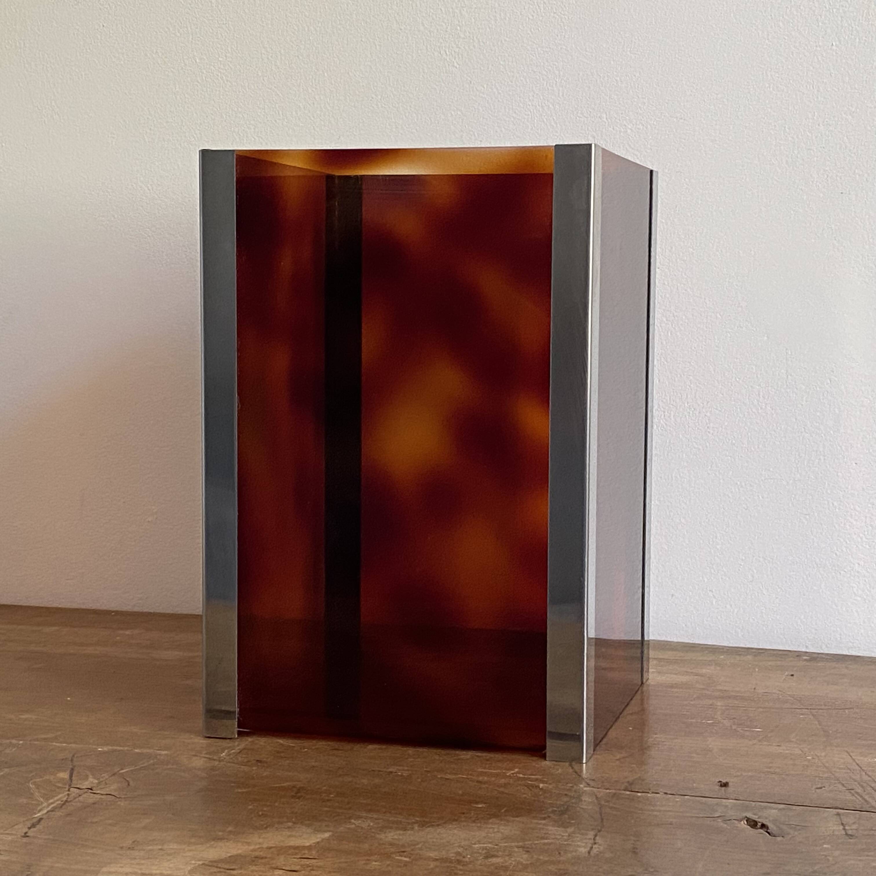 Corbeille plexiglas Michel Dumas. 1970. Space age.