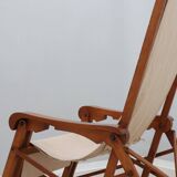 Mid century F.lli Castelli folding deck chair 1940s
