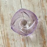 Cendrier en verre violet