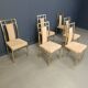 Chaises de salle à manger vintage en laiton par Belgochrom, années 1970