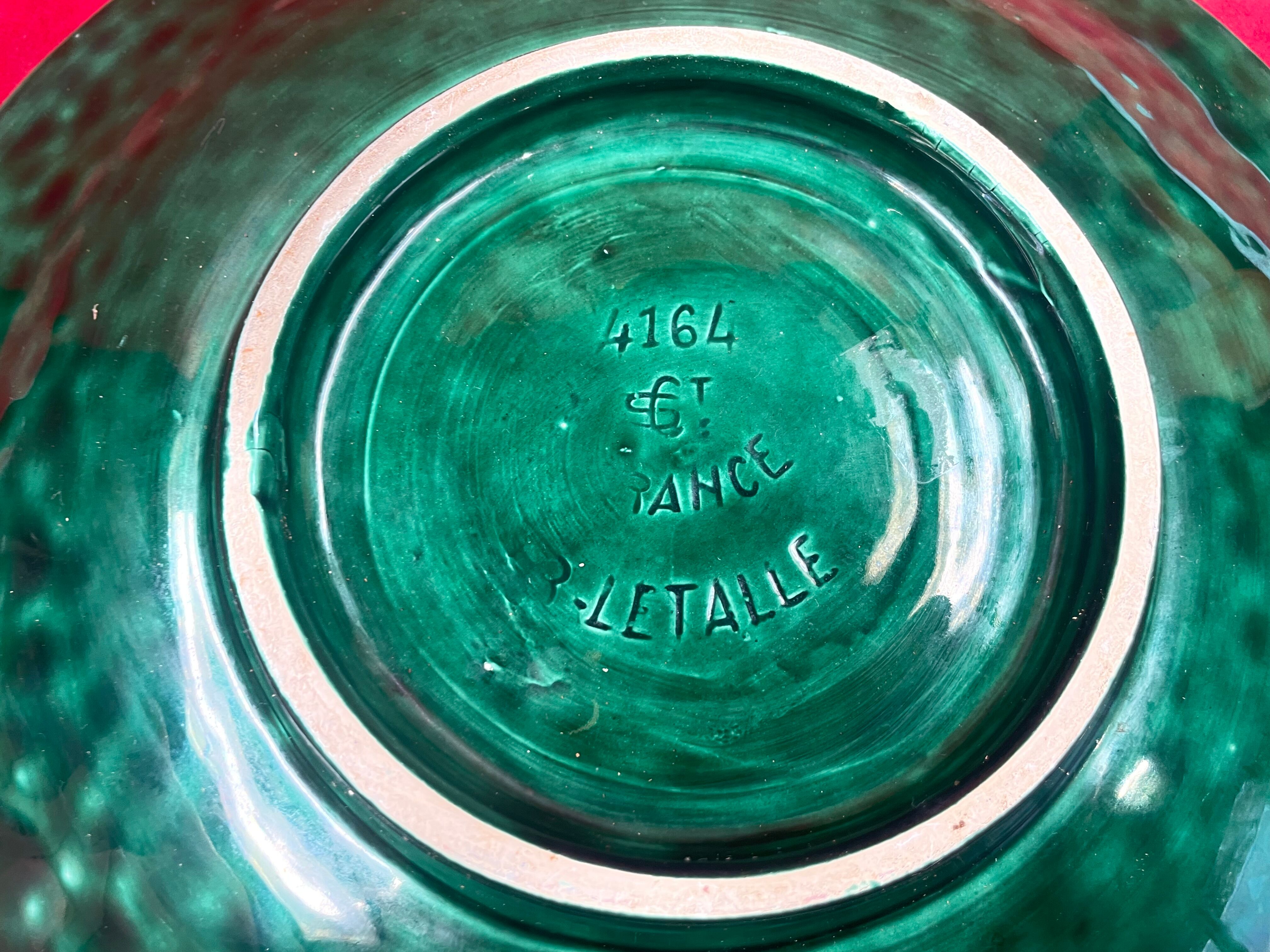 Vintage ceramic dish by Béatrice Letalle - Circa 1940 - Saint Clément