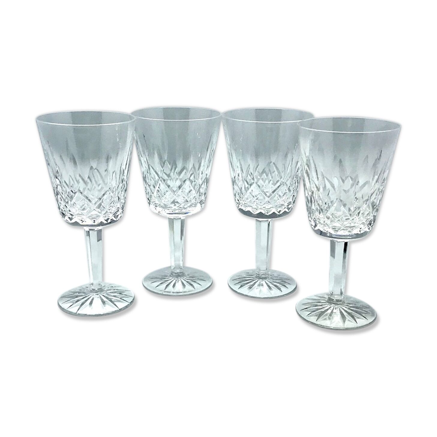 Cut crystal wine glasses