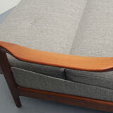 1960s sofa/daybed convertible in cherrywood