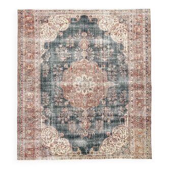 Tapis persan antique bleu marine 8x10, 257x299cm