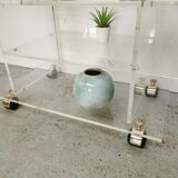 Vintage TV furniture David Lange plexiglass