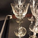 6 chiseled port glasses