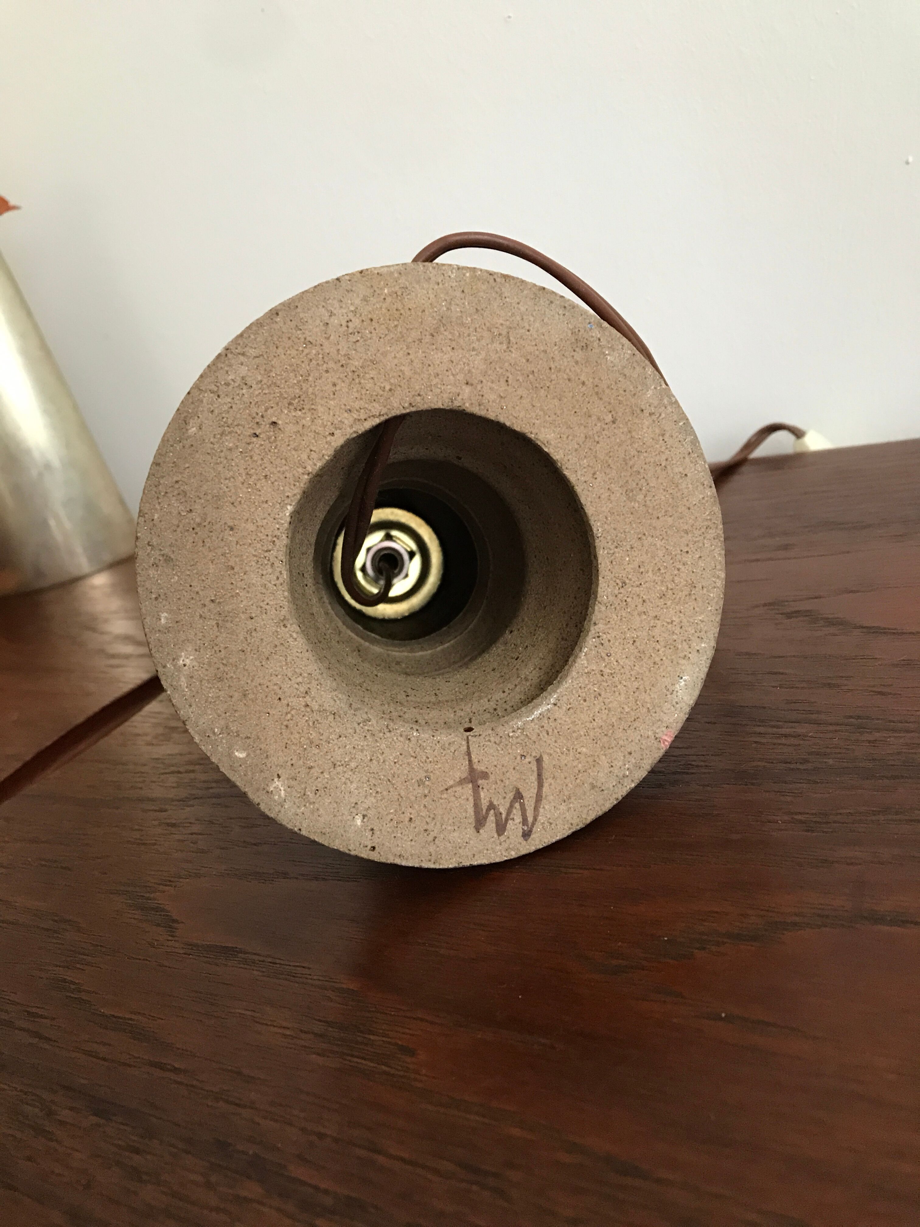 Pyrite stoneware lamp foot 60s