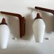 Pair of Scandinavian boomerang pendant lamps 1960