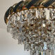 Lustre cascade de pampilles cristal et laiton