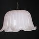 Large vintage flower-shaped chandelier in pink Murano glass, Italy 1980s.