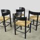 Fritz hansen / scandinavian papercord dining chairs (4) / mogens lassen / denmark 1960s