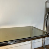 Vintage smoked glass side table