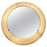 Metal mirror lit by Hillebrand, Germany, 1950s