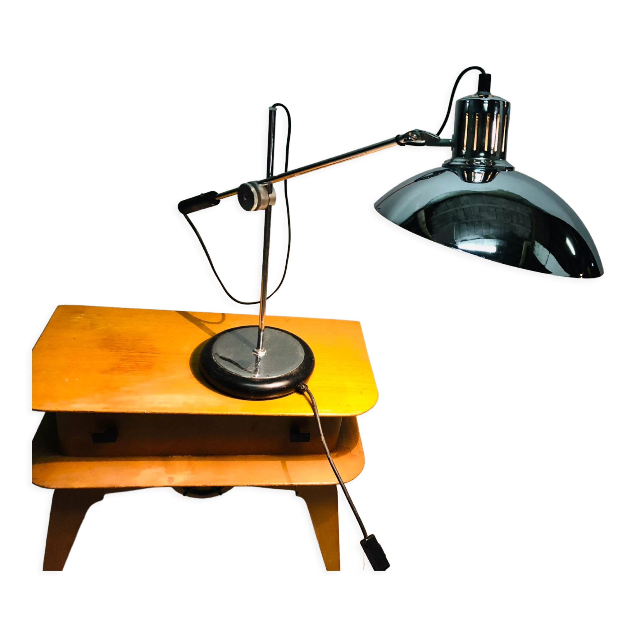 Grande lampe chromée
