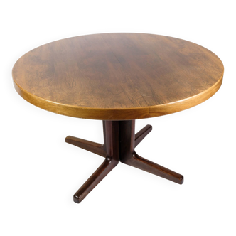 Table à manger ronde réalisée en palissandre par Skovby Møbelfabrik des années 1960