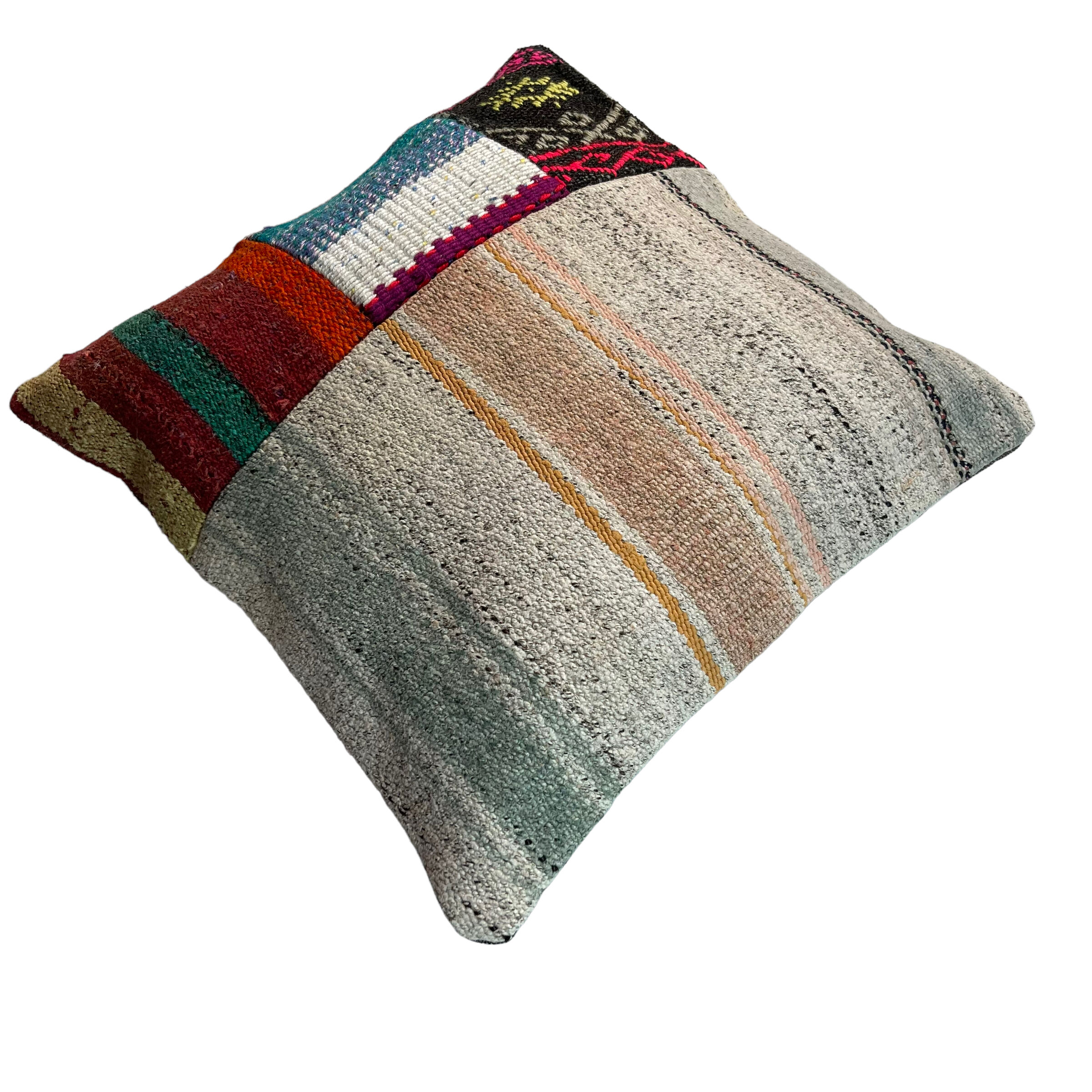 Vintage turkish kilim cushion cover 40 x 40 cm